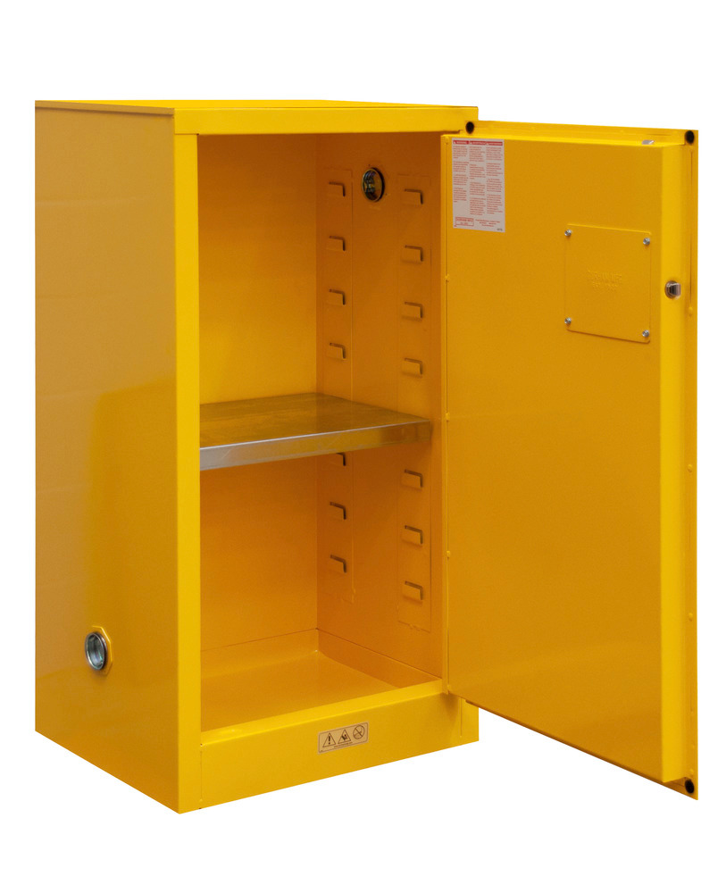 Flammable Safety Cabinet - 16 Gallon - FM Approved - Manual Closing Door - 1016M-50 - 2