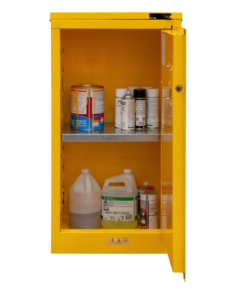 Flammable Safety Cabinet - 16 Gallon - FM Approved - Self Closing Door - 1016S-50 - 3