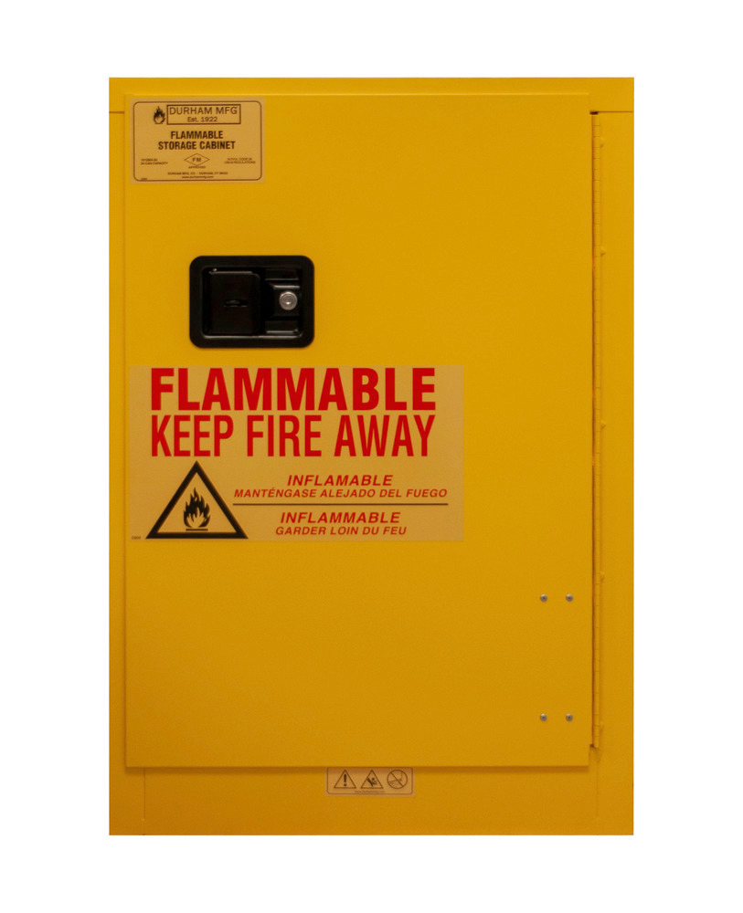 24 Aerosol Can Flammable Safety Cabinet - FM Approved - Manual Closing - 2 Slide Shelves - 1012MA-50 - 2