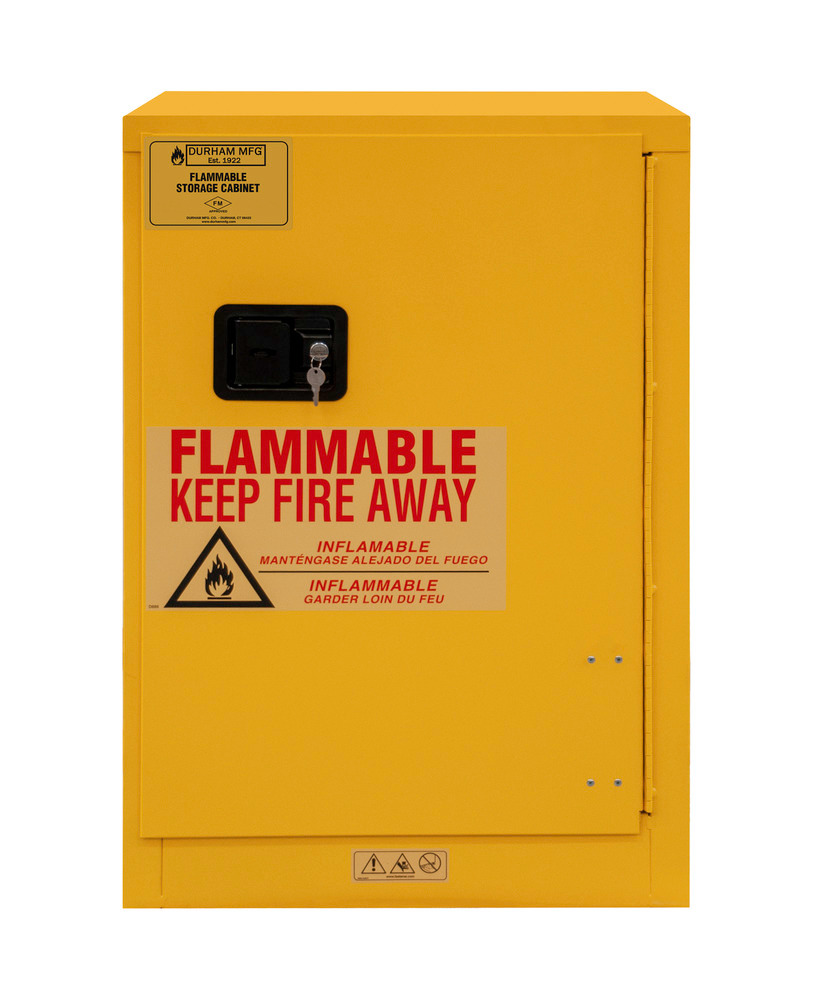 Flammable Safety Cabinet - 12 Gallon - FM Approved - Manual Closing Door - 1012M-50 - 2