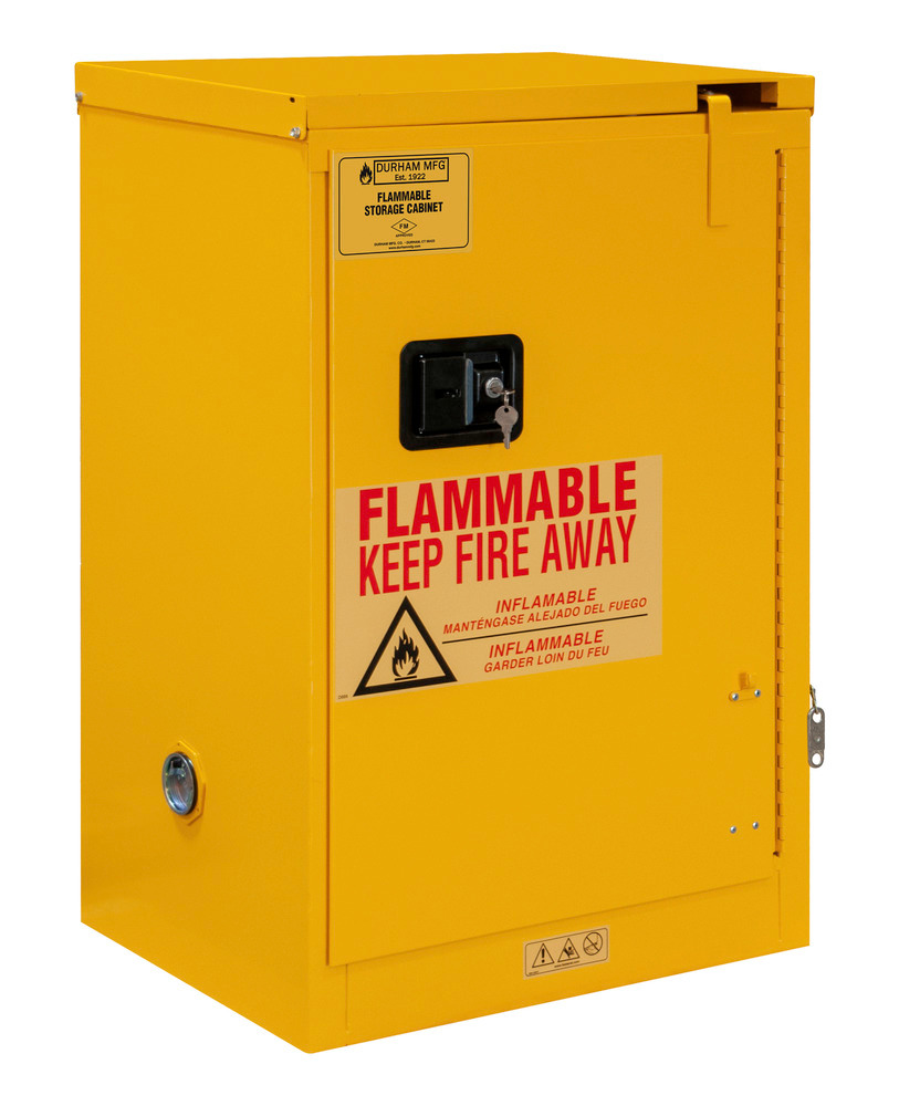 Flammable Safety Cabinet - 12 Gallon - FM Approved - Self-Closing Door - 1012S-50 - 4