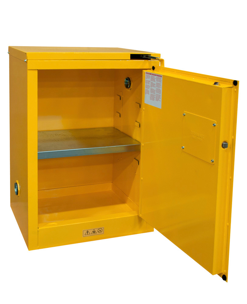 Flammable Safety Cabinet - 12 Gallon - FM Approved - Self-Closing Door - 1012S-50 - 3