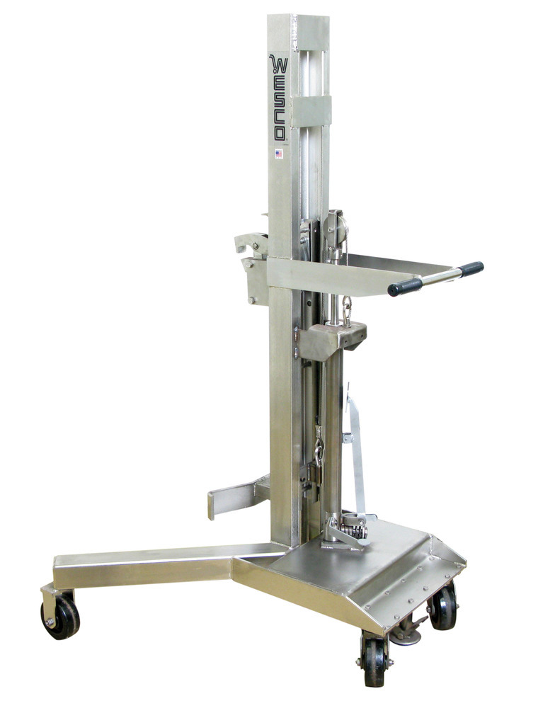 Drum Lifter - High Reach - Stainless Steel - 4 casters - 800 lbs Load Capacity - 1