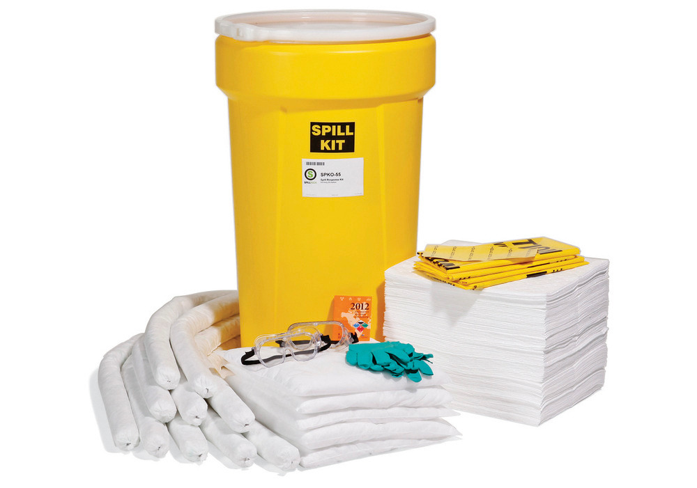 Absorbent Spill Kit - Oil-Only - 55 Gallon Overpack - DOT Approved - SPKO-55 - 1
