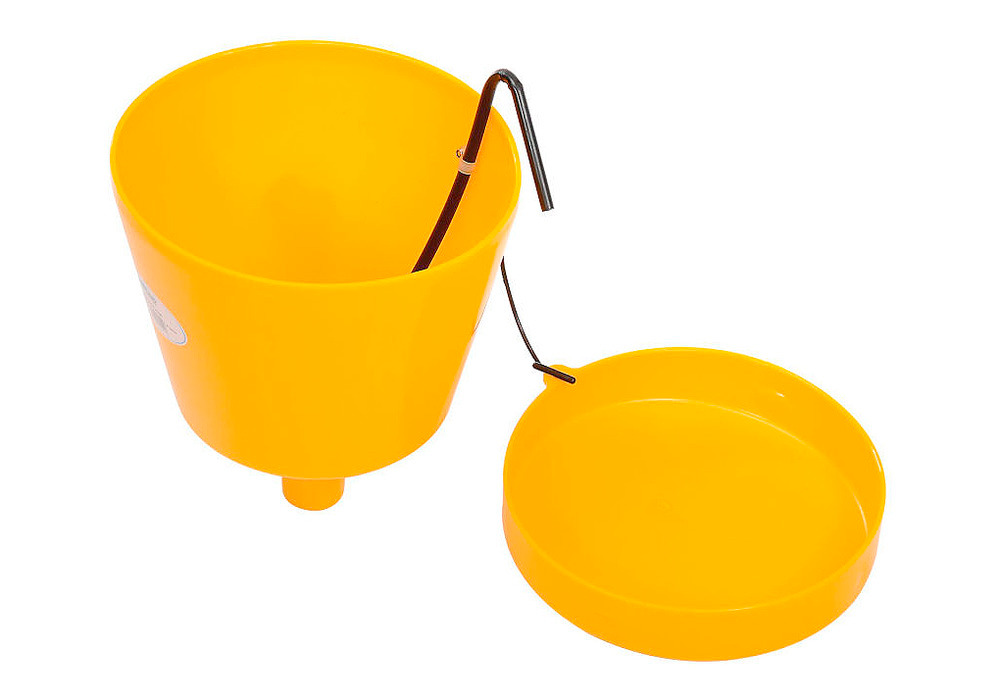 Drum Funnel - Polypropylene Body & Lid - 13" High - Threaded for 2" Bung Hole - 2