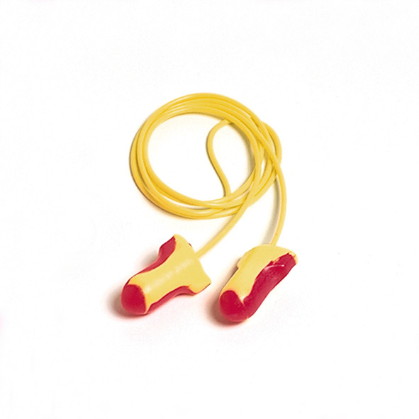 Tapones de protección auditiva LL 30 con cinta SNR 35, talla única, rojo/amarillo, 100 pares