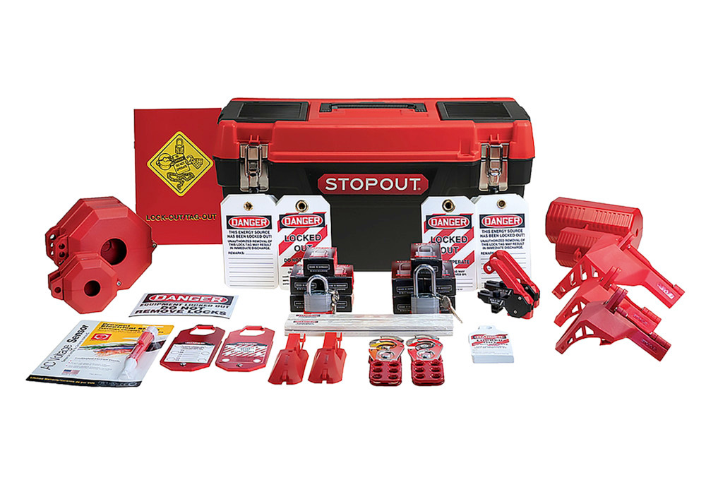 STOPOUT® Lockout Kit - Ultimate Lockout Kit - Polyethylene Construction - Red - 2