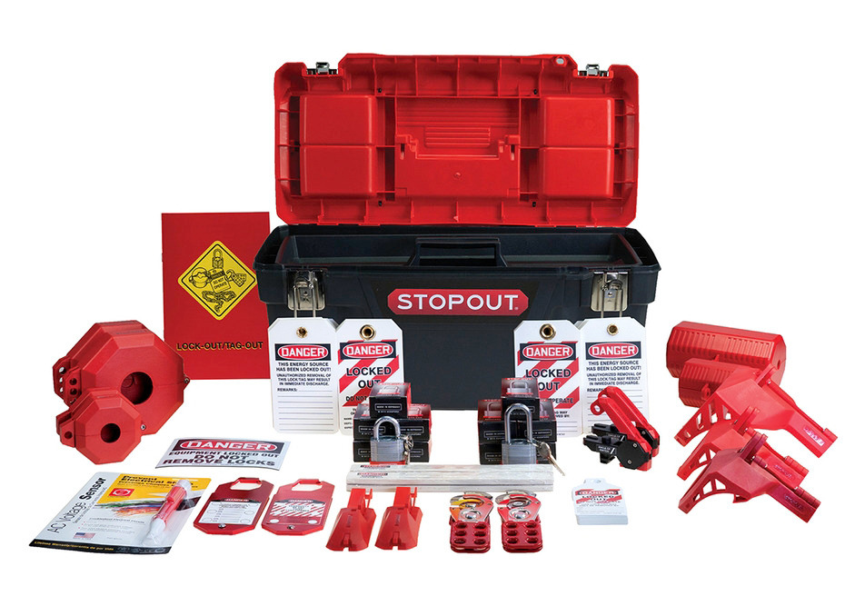 STOPOUT® Lockout Kit - Ultimate Lockout Kit - Polyethylene Construction - Red - 1