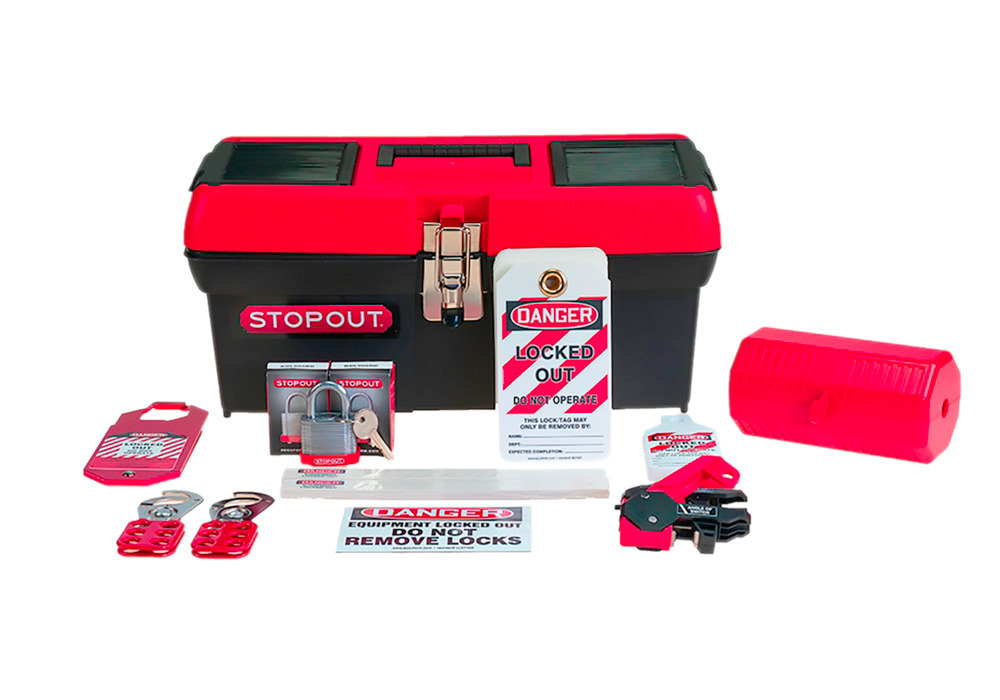 STOPOUT® Lockout Kit - Standard Lockout Kit - Polyethylene Construction - Red - 2