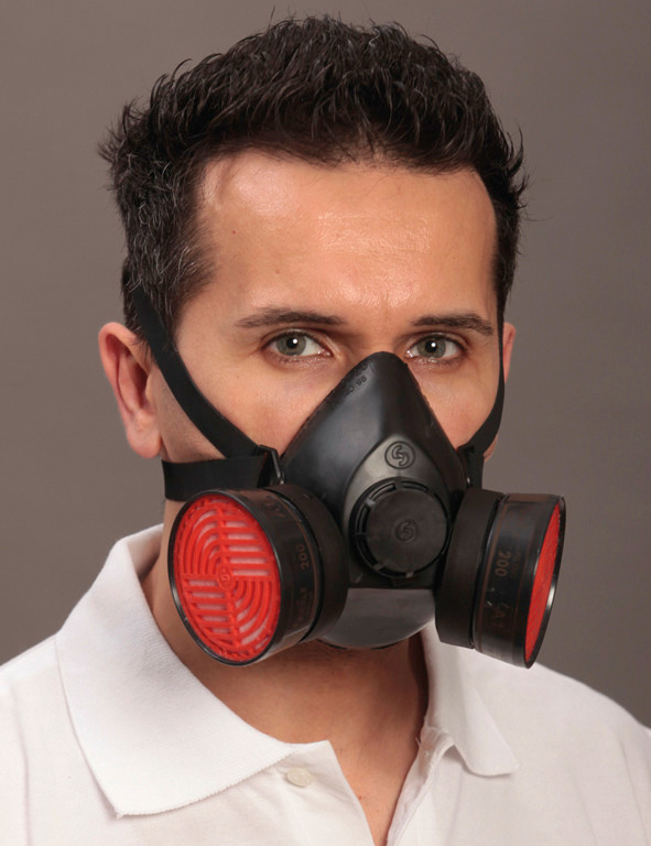 Semimaschera per la protezione delle vie respiratorie 100/2, senza filtro, conforme a EN 140 - 1