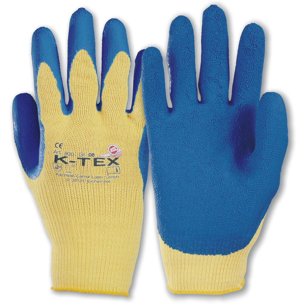 Snijwerende handschoenen K-Tex, met natuurlatex coating, categorie II, maat 9, aantal = 10 paar - 1
