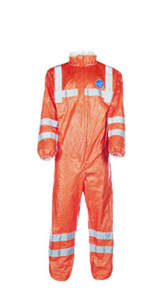 Coverall - Fluorescent Orange with Gray - Elasticated Wrists & Ankles - Anti-Static - 2XL - 1