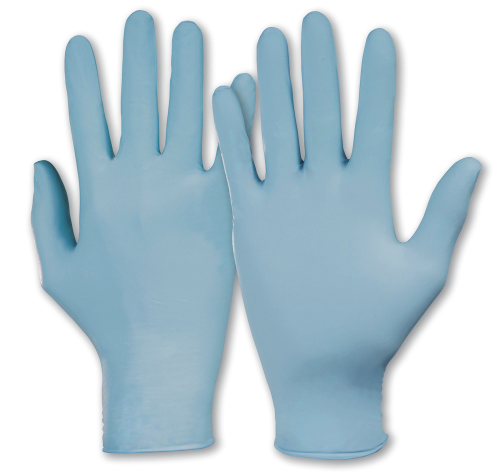 Rękawice jednorazowe KCL Dermatril z nitrylu, kategoria III, dł. 24 cm, rozmiar 7, 50 par - 1