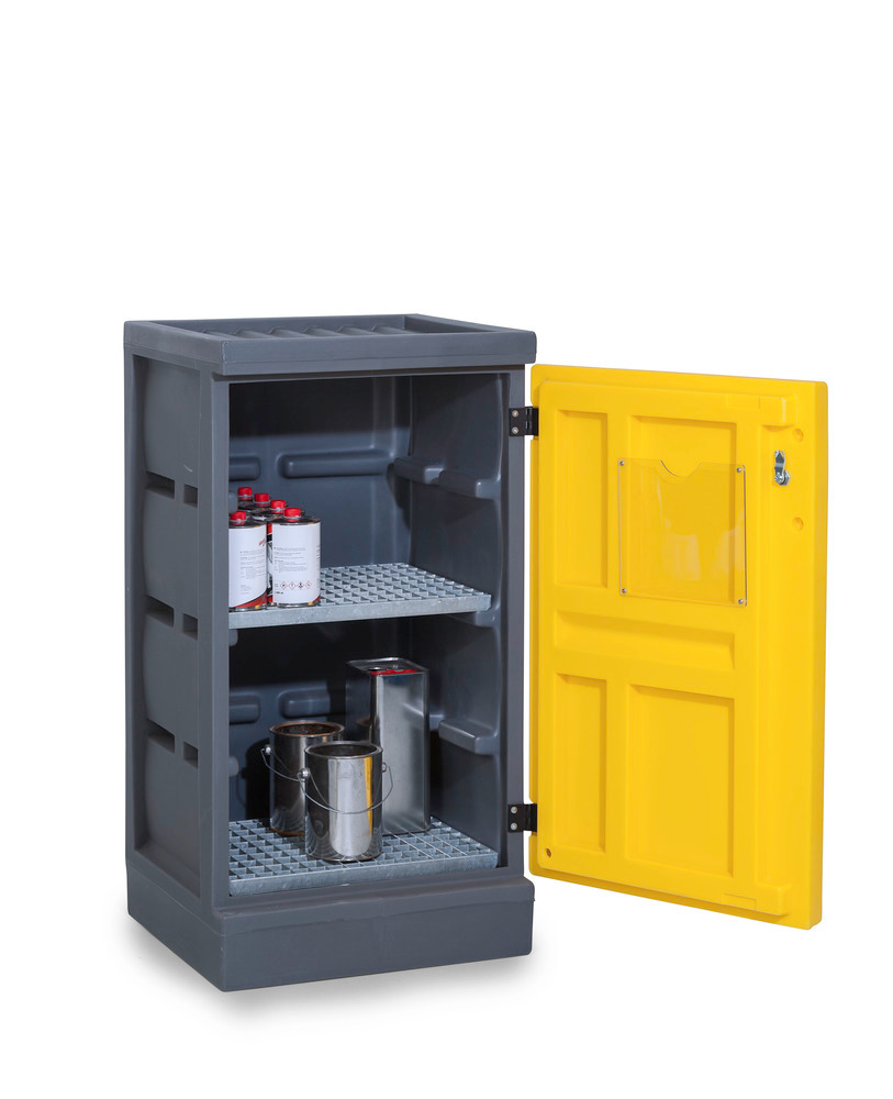 Poly Cabinet- 1 door-2 galvanized gratings - 2