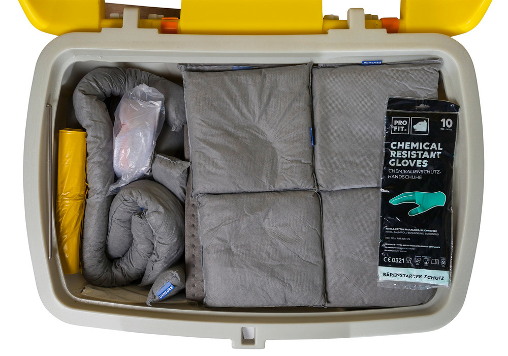Kit d'absorbants anti-pollution Densorb en box de sécurité, SF200, version Universel - 2