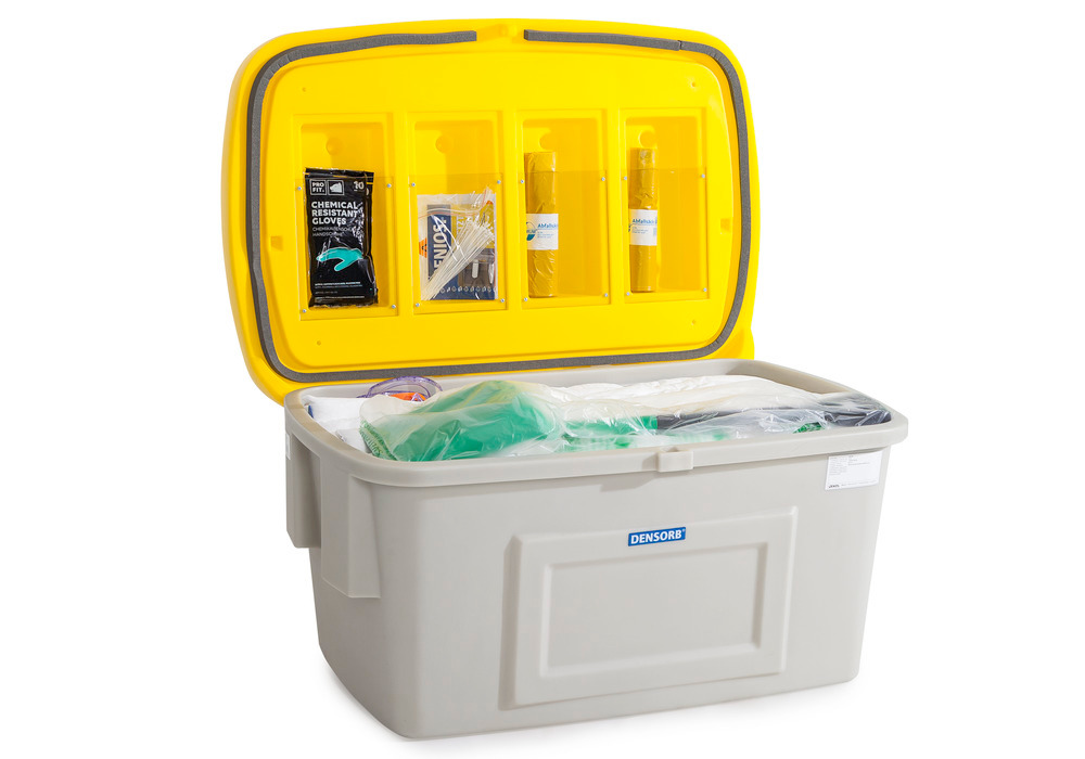 Kit d'absorbants anti-pollution Densorb en box de sécurité, SF400, version Hydrocarbures - 4