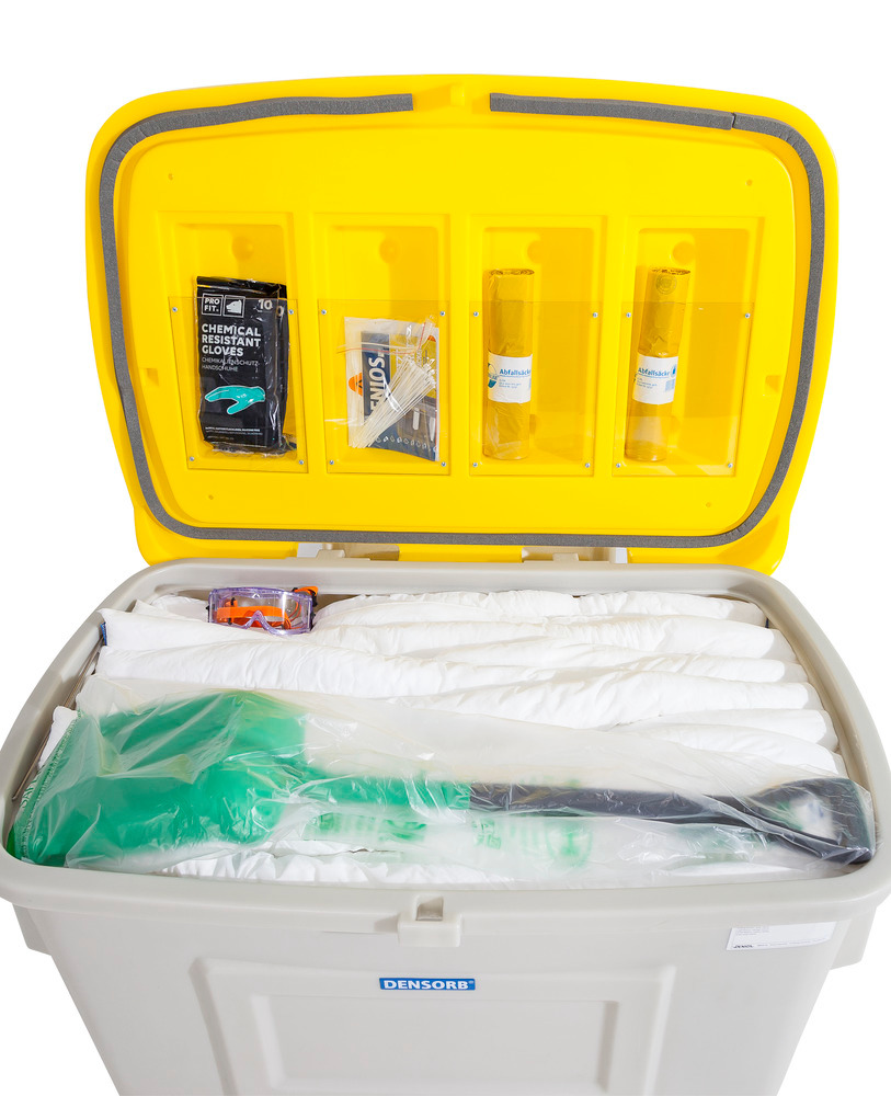 Kit d'absorbants anti-pollution Densorb en box de sécurité, SF400, version Hydrocarbures - 3