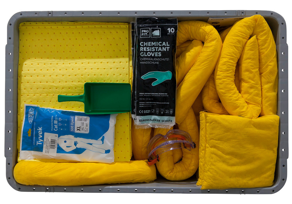 Kit d'absorbants anti-pollution DENSORB, absorbants en box avec couvercle, sans roulette, «spécial» - 2