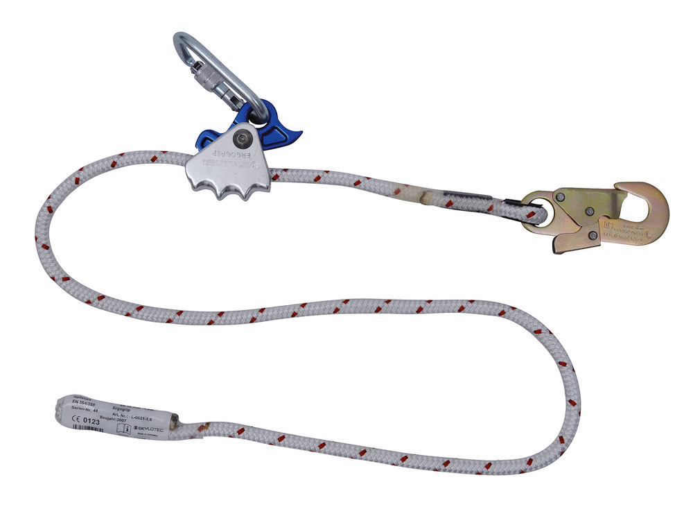 Lanyard ERGOGRIP, 2.0 m, suitable for 12 mm kernmantle rope - 1