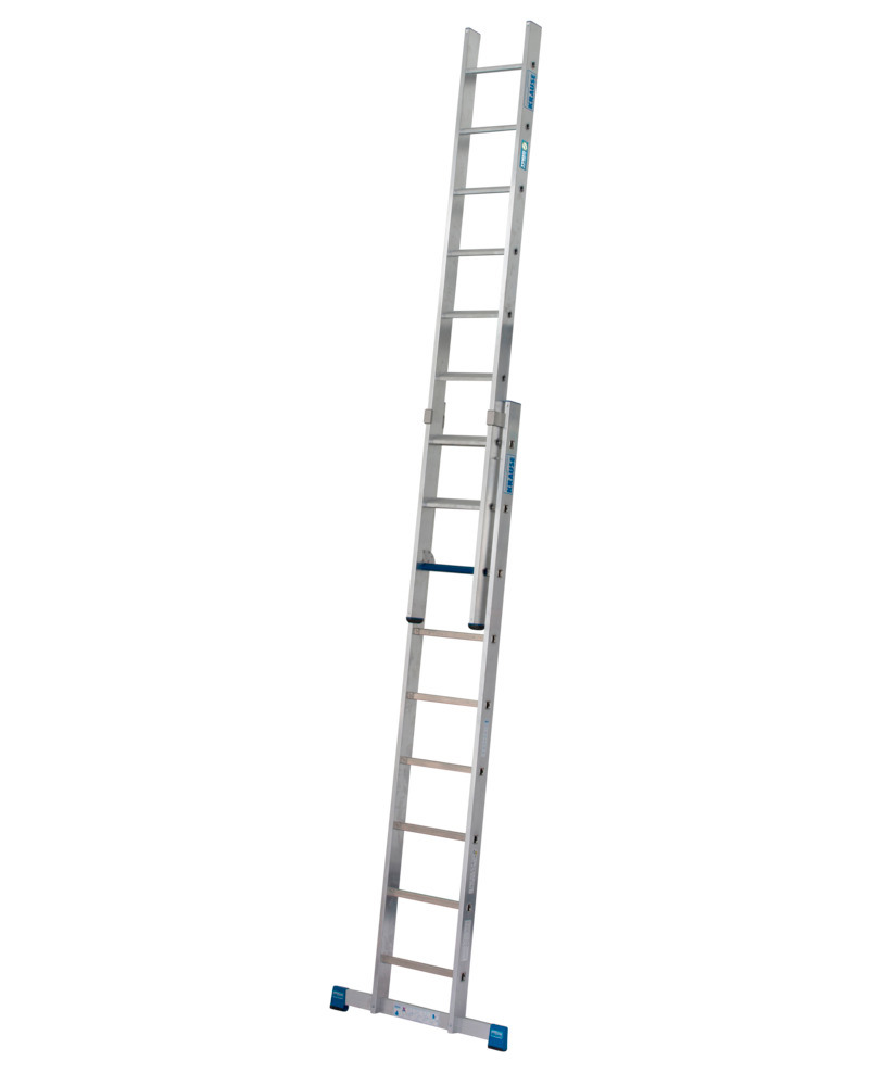 Escalera extensible según TRBS 2121, aluminio, 2 x 9 peldaños/escalones - 2