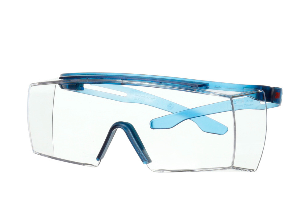 3M Schutzbrille SecureFit 3700, klar, PC-Scheibe, Augenbrauenschutz, SF3701XSGAF-BLU