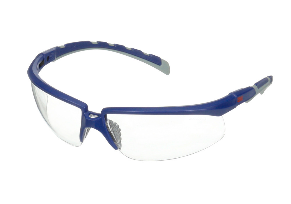 Occhiali di protez. 3M Solus 2000, trasparenti, lente in policarbonato, anti-graffio, S2001ASP-BLU - 1