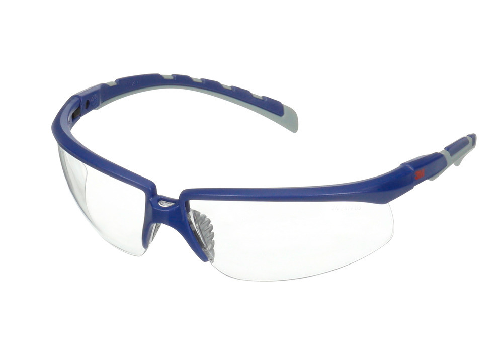 3M Schutzbrille Solus 2000, klar, Polycarbonat-Scheibe, beschlagfrei, kratzfest, S2001AF-BLU - 1