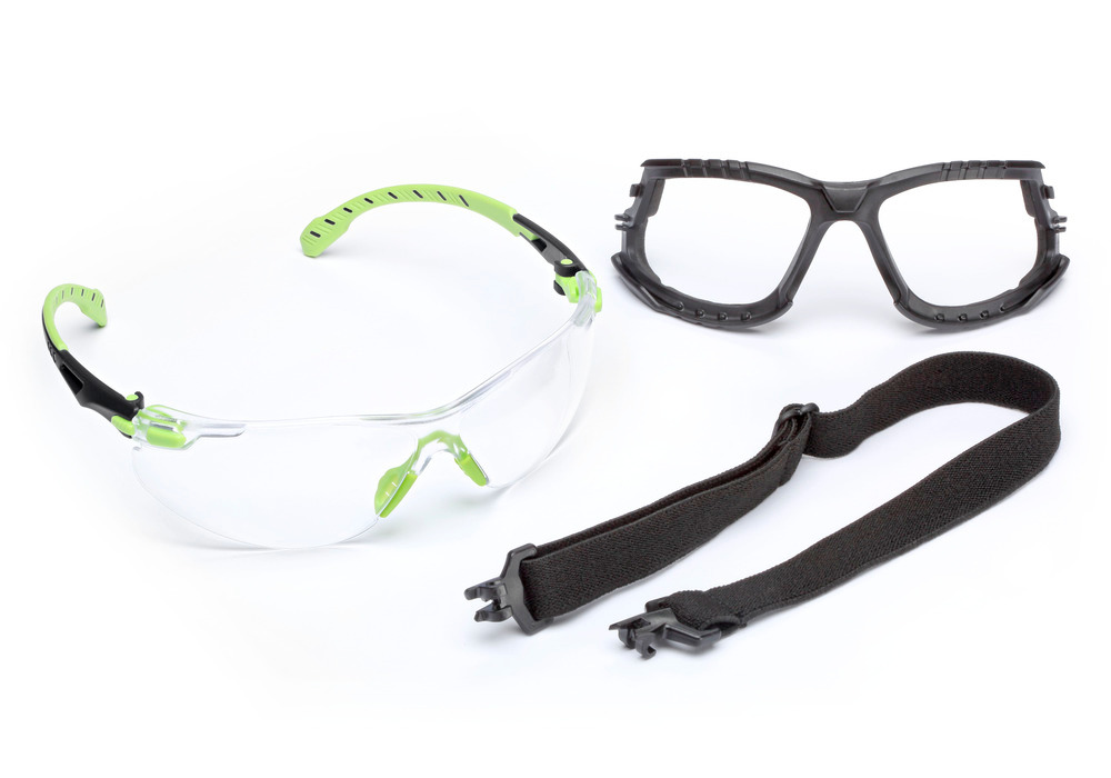Occhiali di protezione 3M Solus 1000, set, trasparenti, lente in policarbonato, SF1201SGAFKT - 2