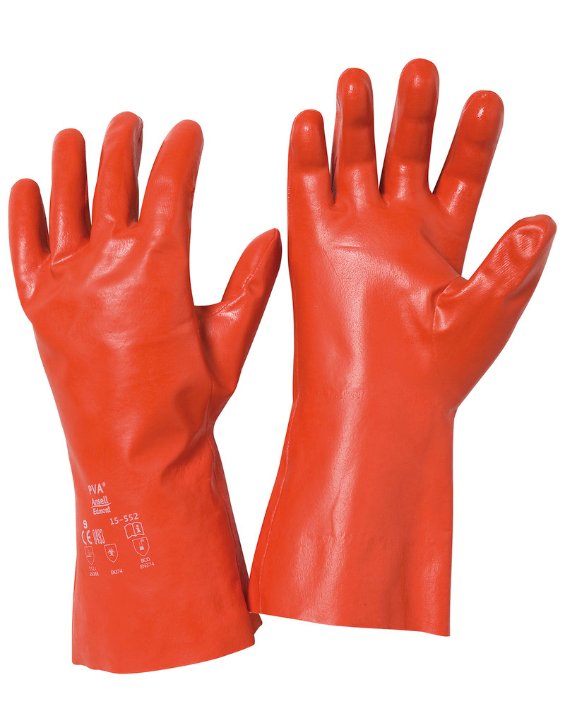 Rękawice ochronne do chemikaliów Ansell PVA, kat. III, rozmiar 9, w opakowaniu 1 para - 1