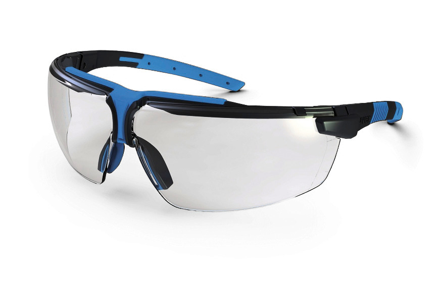 Okulary z zausznikami uvex i-3 – 9190, antracytowo-niebieskie, szybka z poliwęglanu bezbarwna - 1