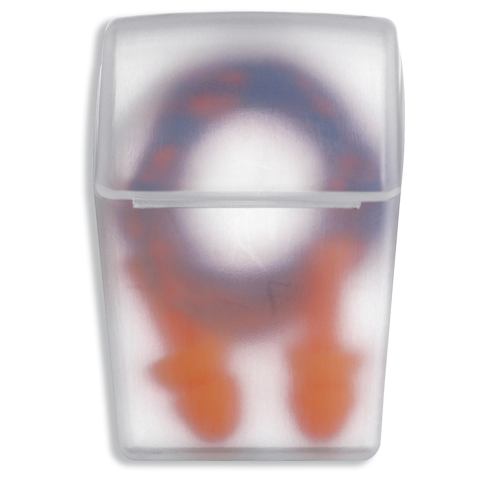Høreværnpropper uvex whisper, med bånd i hygiejnisk boks, SNR 23, orange, 50 par pr. pakke - 2