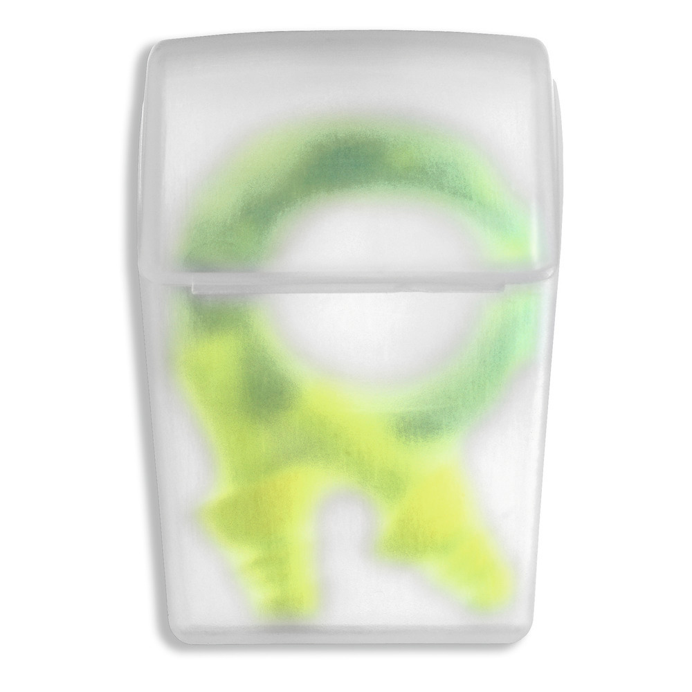 Tapones de protección auditiva uvex whisper+, con cordón en caja higiénica, SNR 27, lima, 50 pares - 2
