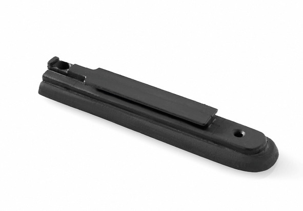 Wandclip, Kunststoff schwarz, mit Verschraubung, für Gurtbandbreite 100 mm - 1