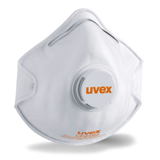 Máscara moldeable protección respiratoria uvex silv-Air c 2210, gradación FFP 2, con válvula, 15 uds - 1