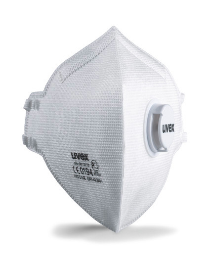 Atemschutz-Faltmaske uvex silv-Air c 3310, Schutzstufe FFP 3, mit Ventil, VE = 15 Stück - 1