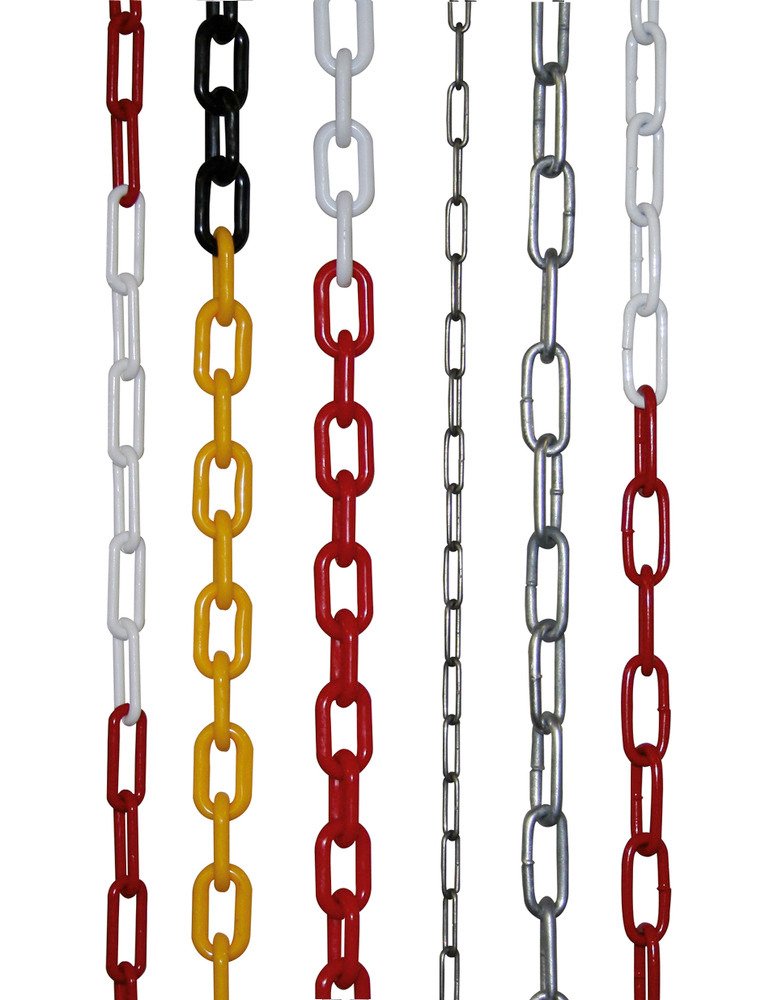 Synthetic Chain, Red/White, 8mm - 1