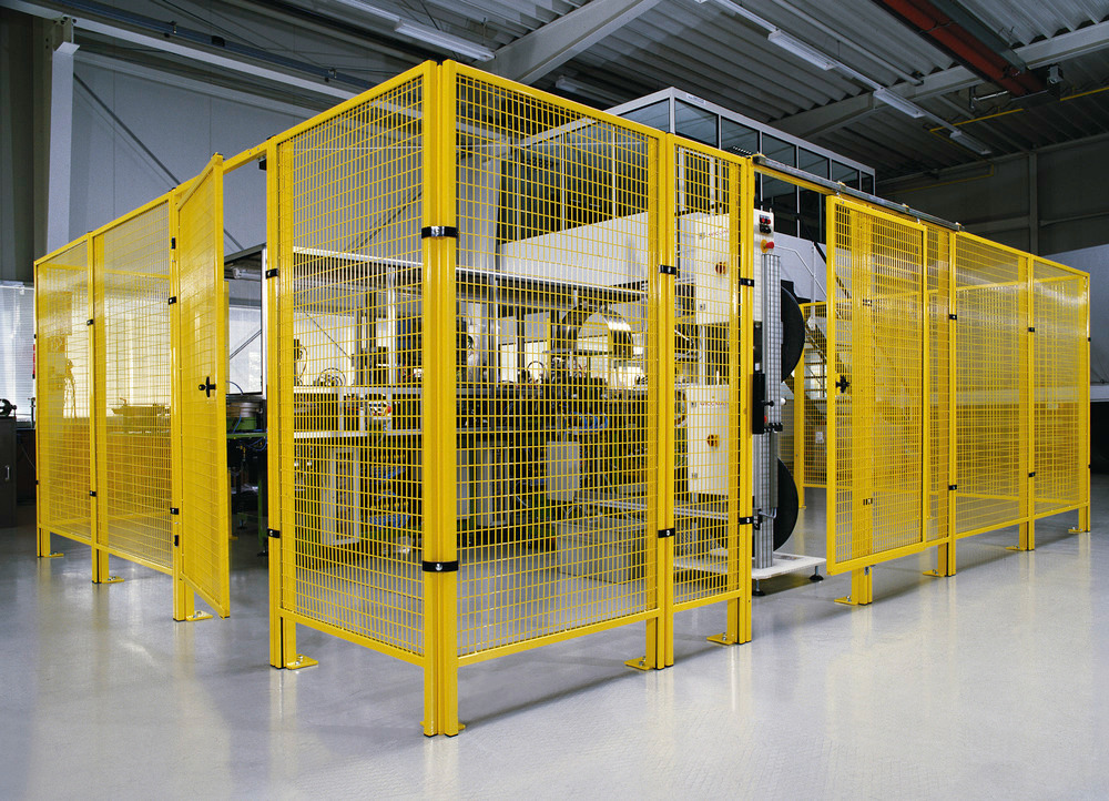 Poste intermedio para separación de áreas en la protección de máquinas: altura de 2000 mm - 1
