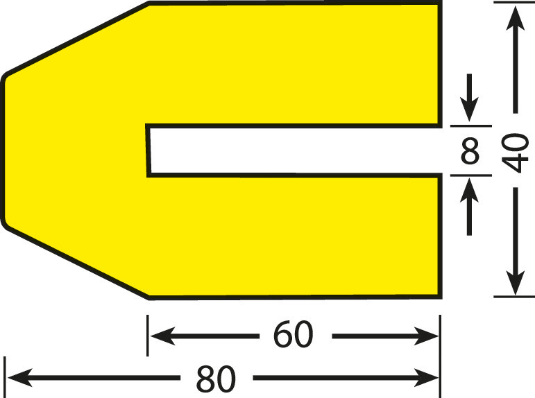 Perfil de protección tipo Trapecio 40.80, de espuma, para acoplar, longitud 1 m - 2
