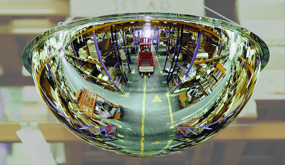 Panoramaspejl PS 360-6, af akrylglas, 360°, til loftmontage - 1