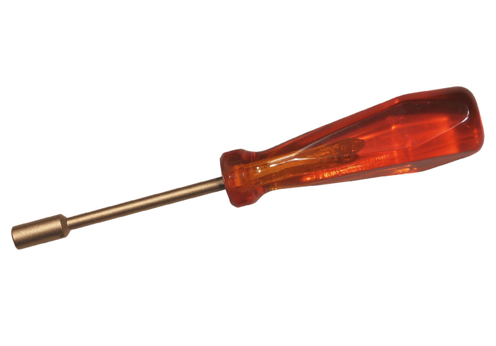 Hylsnyckel med skaft, 6-kantig, 17 mm, koppar/beryllium, gnistfri, för ex-zoner