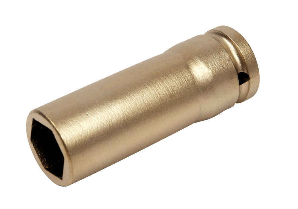 Llave de vaso para atornilladora de impacto, 1/2" x 18 mm, bronce especial sin chispas, ATEX