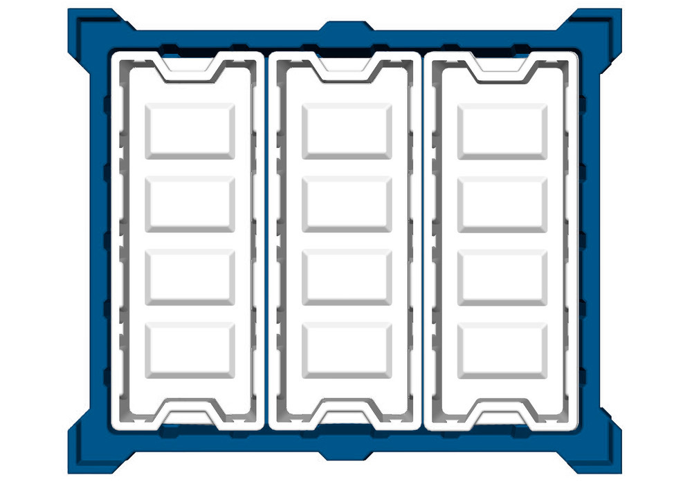 Einsatzkasten aus Polyethylen (PE) für Stapelbehälter PolyPro 400 Liter, 351 x 865 x 440 mm - 2