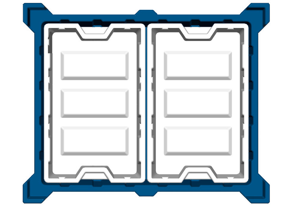 Caja interior de polietileno (PE) para contenedor apilable PolyPro 260 litros, 437 x 685 x 440 mm - 2