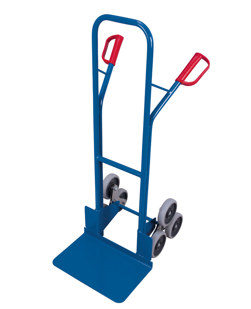 Stair climbing sack truck, 2 x 3-point wheels, load area 480 x 295 mm - 1