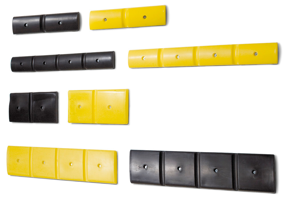 Wand-Schutzprofil 500, aus Polyethylen (PE), gelb, 500 x 50 x 125 mm, Set = 2 Stück - 3