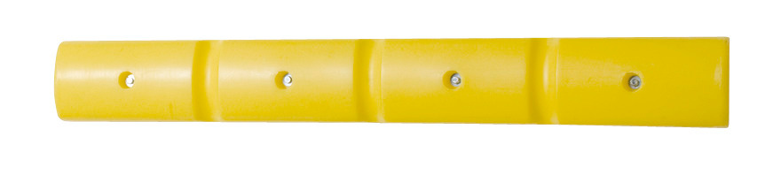 Wall protection profile 1000 in polyethylene (PE), yellow, 1000 x 50 x 125 mm, set = 2 pcs - 1