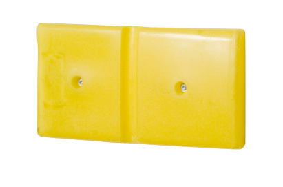 Wandbeschermprofiel 500, van polyethyleen (PE), geel, 500 x 50 x 250 mm, set = 2 stuks - 1