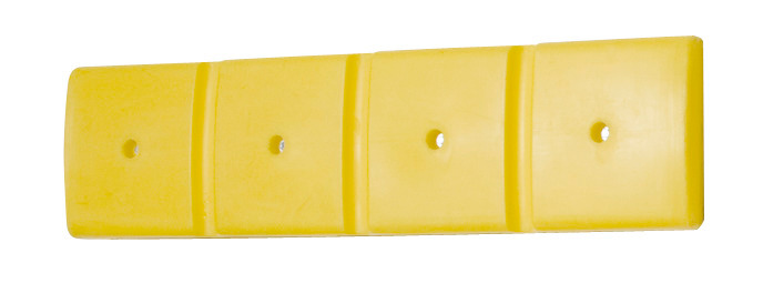 Nástěnný ochranný profil 1000, z polyethylenu (PE), žlutý, 1000 x 50 x 250 mm, sada = 2 kusy - 1