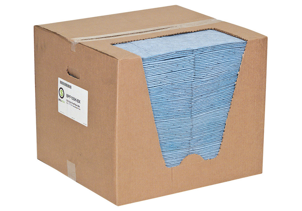 Oil-Only Absorbent Commander™ Pads - 15" x 19", 100 pads/package - BPF100H-BX - 1