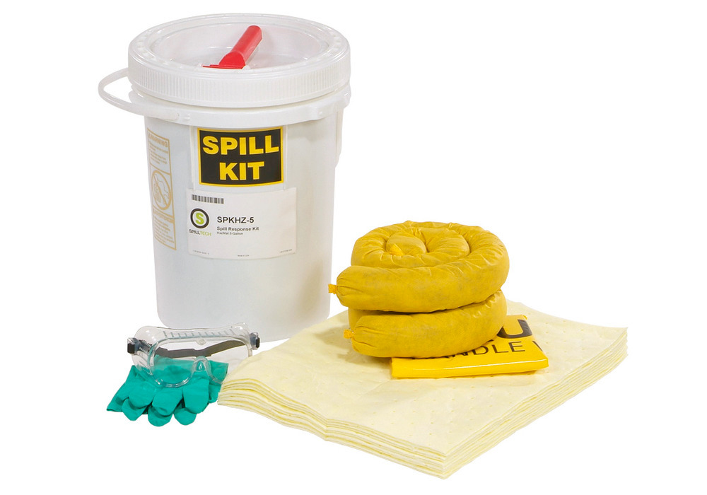 Absorbent Spill Kit - Hazmat - 5 Gallon Overpack - DOT Approved - SPKHZ-5 - 1
